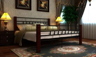 Manželská kovová postel 180cm x 200cm