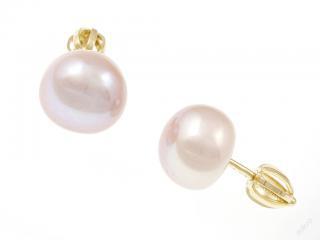 Zlaté náušnice s perlou