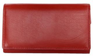 Červená klasická kožená peněženka