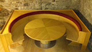 Velký dřevěný set lavice + stůl 2,3 x 3,3m (masiv)