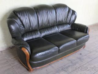 Luxusní kožený gauč - trojsedák, značky NIERI
