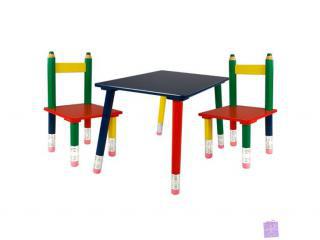 Dětský pastelkový nábytek stůl stoleček a židličky