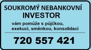 Soukromý nebankovní investor  půjčky, směnky