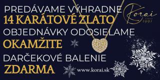 Skvelé zľavy na zlaté šperky zo 14k zlata Korai