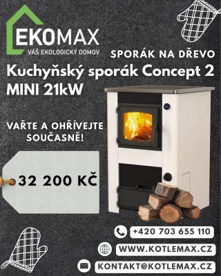 Sporák Concept 2 na dřevo MINI 21Kw