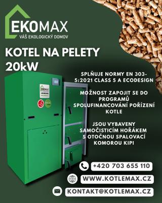 Peletový kotel 20Kw