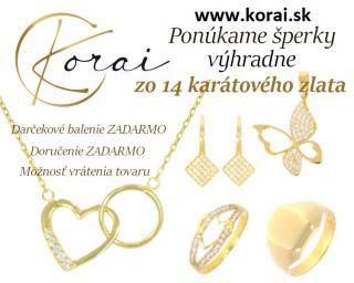 Zľavy na zlaté šperky zo 14k zlata Korai