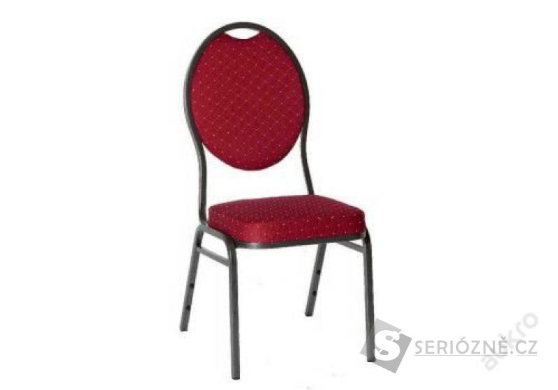 Kvalitní židle kovová Monza - červená